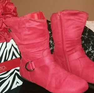 Red Suede Boots